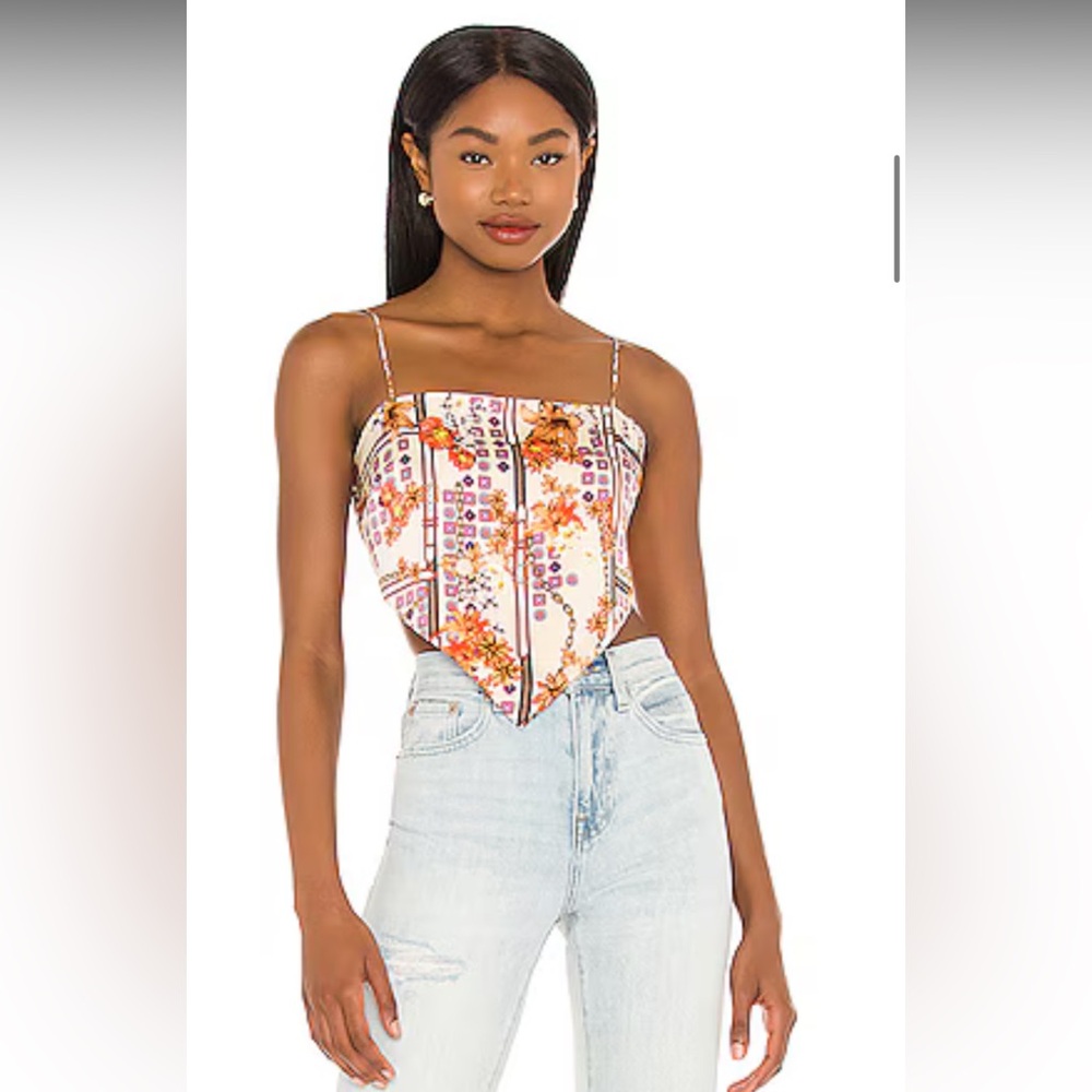 superdown Multicolor Floral Scarf Top